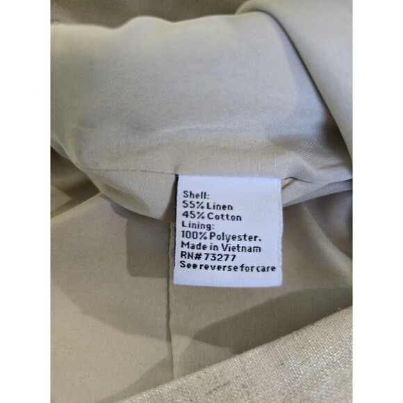 Nine West Belted Linen Blend Shorts Womens Size Small Metallic Gold Welt  Pocket - Picture 8 of 12